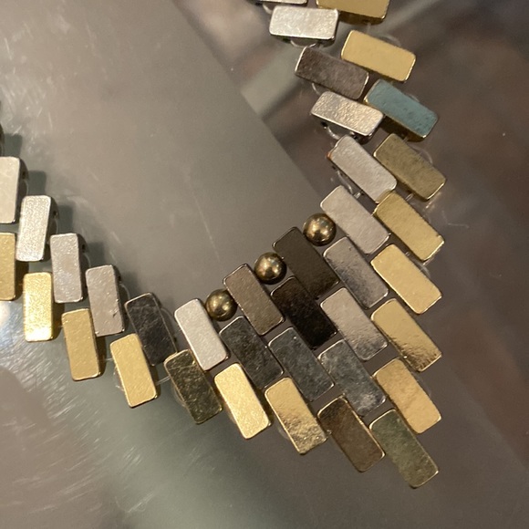 EXPRESS - necklace: signed gold / silver toned linked, adjustable - Picture 10 of 16